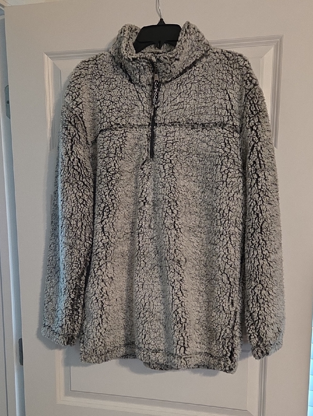 boxercraft Gray Sherpa Quarter-Zip Pullover